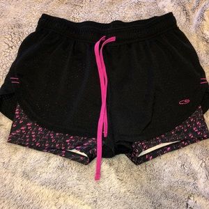 Exercise shorts with spandex